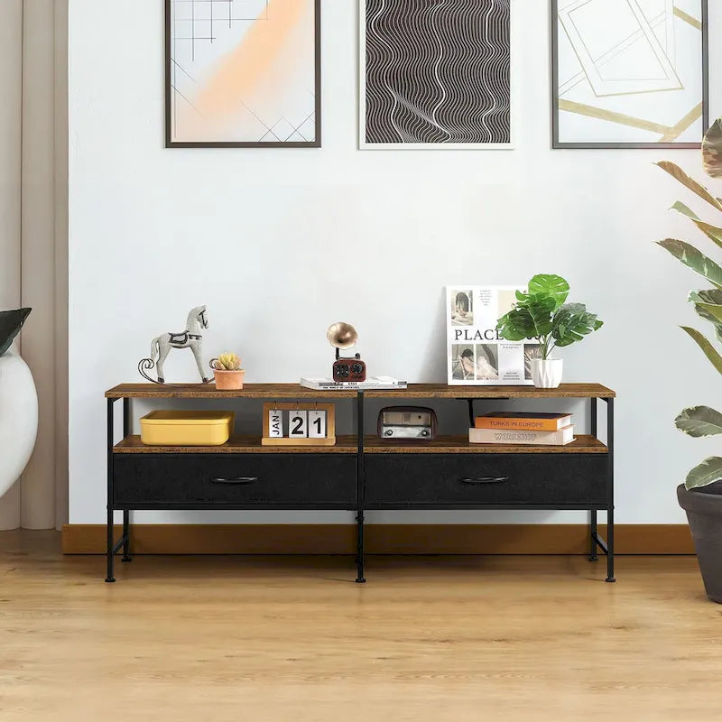 TV Stand Entertainment Center with Storage Drawers