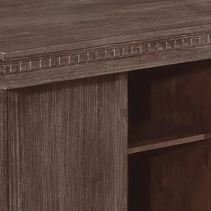 Tavolo da pranzo alto 54 pollici, portabottiglie, legno, marrone caldo