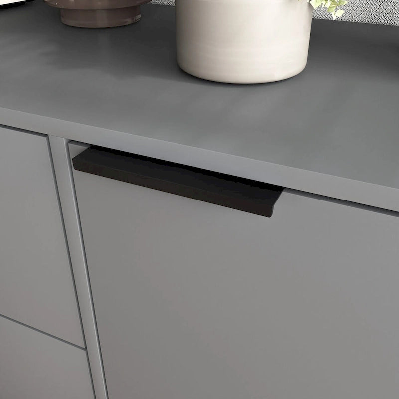 Credenza buffet con contenitore, mobile da caffè in legno, 3 cassetti e 2 ante, credenza a buffet