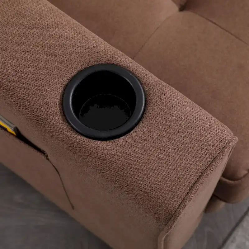 Divano futon imbottito con letto estraibile, divanetto capitonné pieghevole disponibile in vari colori, con portabicchieri